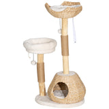 41" Cat Tree for Indoor Cats with Wooden Cat Scratching Posts