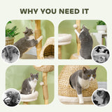 41" Cat Tree for Indoor Cats with Wooden Cat Scratching Posts